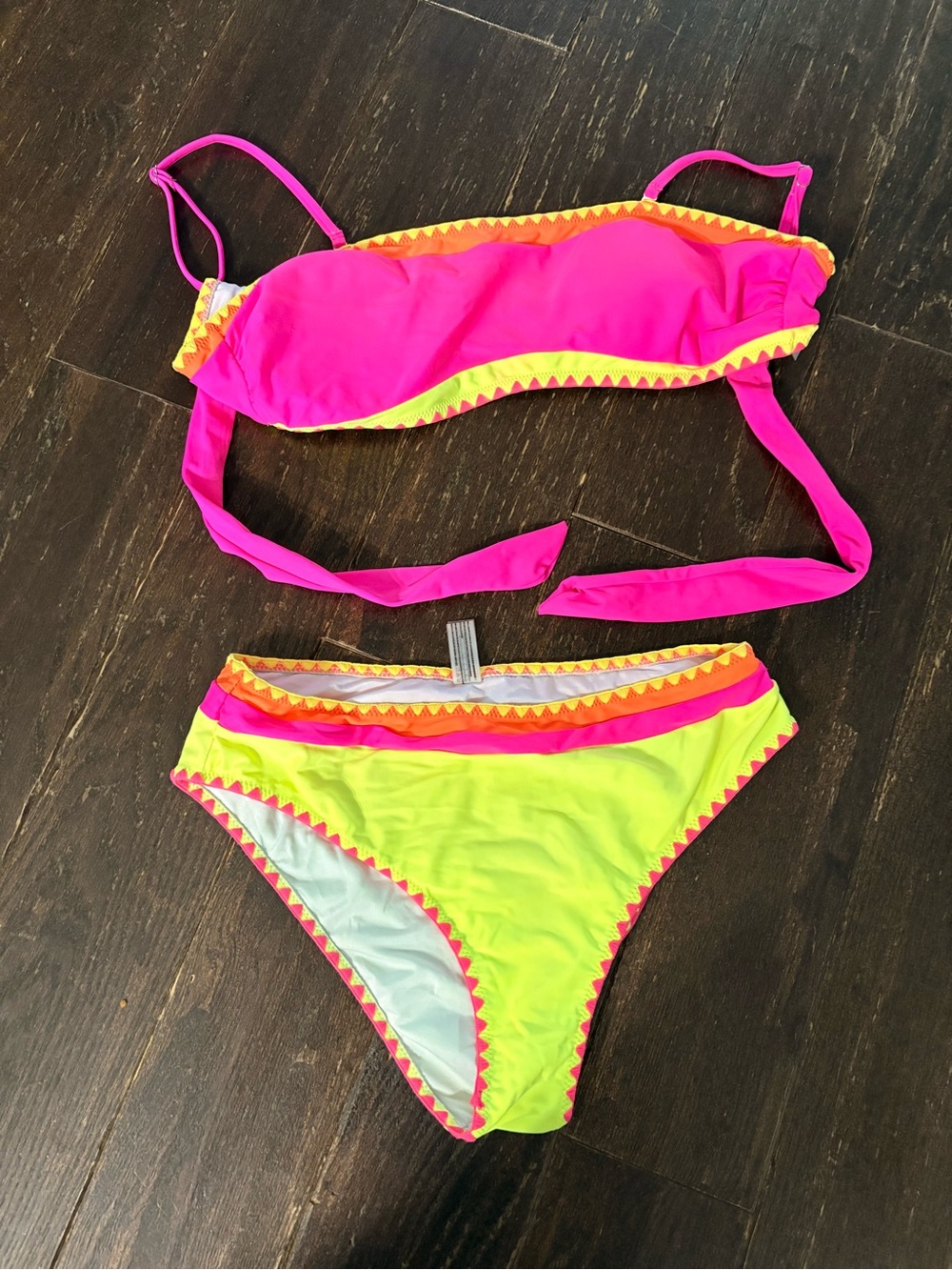 Neon Pink & yellow Two-Piece Bikini